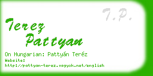 terez pattyan business card