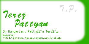 terez pattyan business card